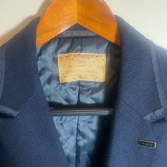 Scotch & Soda Dark Blue Textured Blazer - Picture 2 of 12